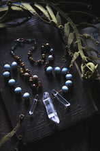 Load image into Gallery viewer, Along the River |  Headwaters. Artisan Glass &amp; Gemstone Necklace.