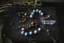 Load image into Gallery viewer, Along the River |  Headwaters. Artisan Glass &amp; Gemstone Necklace.
