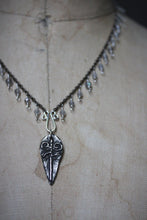 Load image into Gallery viewer, Northern Lights | The Conjurer || Deep Roots. Artisan Pewter &amp; Labradorite Necklace.