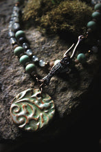 Load image into Gallery viewer, Along the River |  Meandering. Artisan Ceramic Beaded Necklace.