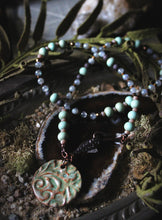 Load image into Gallery viewer, Along the River |  Meandering. Artisan Ceramic Beaded Necklace.