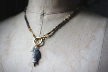 Load image into Gallery viewer, Along the River |  Little Fish. Beaded Gemstone Pendant Necklace.