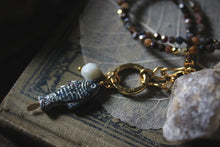 Load image into Gallery viewer, Along the River |  Little Fish. Beaded Gemstone Pendant Necklace.