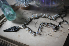 Load image into Gallery viewer, Northern Lights | The Conjurer || Deep Roots. Artisan Pewter &amp; Labradorite Necklace.