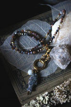Load image into Gallery viewer, Along the River |  Little Fish. Beaded Gemstone Pendant Necklace.