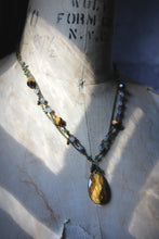 Load image into Gallery viewer, Along the River |  Rainwater Rill. Layered Gemstone &amp; Chain Pendant Necklace.