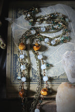 Load image into Gallery viewer, Along the River |  Rainwater Rill. Layered Gemstone &amp; Chain Pendant Necklace.