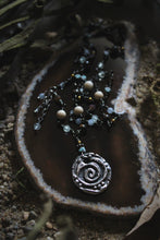 Load image into Gallery viewer, Along the River |  Gentle Spring || Summer Eddy. Gemstone &amp; Artisan Pewter Necklace.