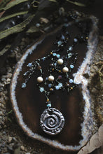 Load image into Gallery viewer, Along the River |  Gentle Spring || Summer Eddy. Gemstone &amp; Artisan Pewter Necklace.