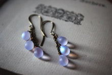 Load image into Gallery viewer, Lavender Moon | Glass Drop Earrings.