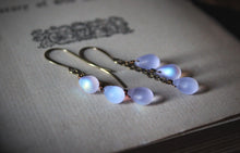Load image into Gallery viewer, Lavender Moon | Glass Drop Earrings.