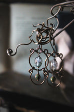 Load image into Gallery viewer, Dual Orbit | Gemstone Drop Earrings.