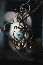 Load image into Gallery viewer, Dual Orbit | Gemstone Drop Earrings.