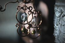 Load image into Gallery viewer, Dual Orbit | Gemstone Drop Earrings.