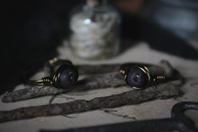 Load image into Gallery viewer, Season of the Witch, Pt.I | Cauldron Black. Gemstone Wire-wrapped Rings.