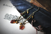 Load image into Gallery viewer, Rustling  |  Gemstone &amp; Glass Drop Earrings.