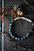 Load image into Gallery viewer, Acorns &amp; Evergreens  |  Beaded Glass &amp; Gemstone Bracelet.