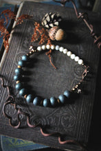 Load image into Gallery viewer, Acorns &amp; Evergreens  |  Beaded Glass &amp; Gemstone Bracelet.