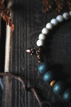 Load image into Gallery viewer, Acorns &amp; Evergreens  |  Beaded Glass &amp; Gemstone Bracelet.