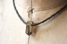 Load image into Gallery viewer, Grimlins | Smoky Quartz. Seed Bead Focal Necklace.