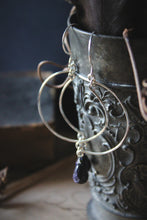 Load image into Gallery viewer, The Night Sky Collection | Luna. Silver &amp; Blue Goldstone Earrings.