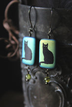 Load image into Gallery viewer, Jinx II. Artisan Glass Earrings.