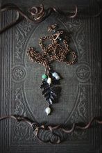 Load image into Gallery viewer, Snowy Bough  |  Botanical Gemstone &amp; Pearl Pendant Necklace.