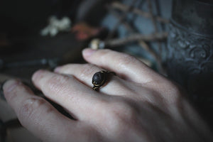 Season of the Witch, Pt.I | Cauldron Black. Gemstone Wire-wrapped Rings.