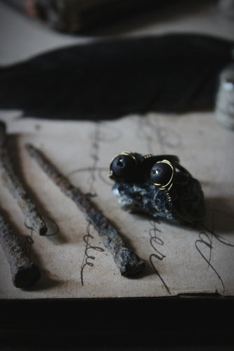 Season of the Witch, Pt.I | Cauldron Black. Gemstone Wire-wrapped Rings.