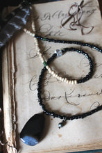 Load image into Gallery viewer, The Spellcaster Necklace | No.6. Hand-strung Black Agate Beaded Necklace.