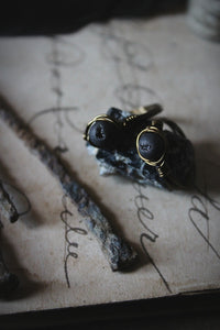 Season of the Witch, Pt.I | Cauldron Black. Gemstone Wire-wrapped Rings.