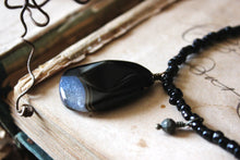 Load image into Gallery viewer, The Spellcaster Necklace | No.6. Hand-strung Black Agate Beaded Necklace.
