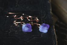 Load image into Gallery viewer, Tauriel |  Amethyst. Copper Gemstone Drop Earrings.