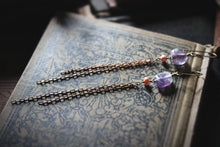 Load image into Gallery viewer, Revel, No.1  |  Gemstone &amp; Chain Fringe Earrings.