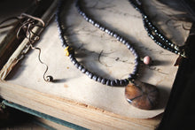 Load image into Gallery viewer, The Spellcaster Necklace | No.7. Hand-strung Cross Stone Beaded Necklace.