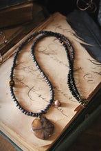 Load image into Gallery viewer, The Spellcaster Necklace | No.7. Hand-strung Cross Stone Beaded Necklace.