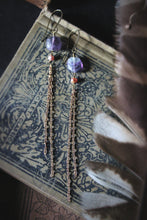 Load image into Gallery viewer, Revel, No.1  |  Gemstone &amp; Chain Fringe Earrings.
