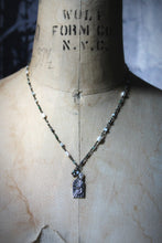 Load image into Gallery viewer, Gentle Spring | Silent Night. Beaded Gemstone Pendant Necklace.