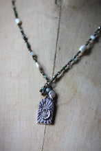 Load image into Gallery viewer, Gentle Spring | Silent Night. Beaded Gemstone Pendant Necklace.