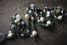 Load image into Gallery viewer, Gentle Spring | Silent Night. Beaded Gemstone Pendant Necklace.