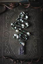 Load image into Gallery viewer, Gentle Spring | Silent Night. Beaded Gemstone Pendant Necklace.