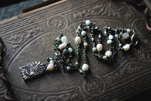 Load image into Gallery viewer, Gentle Spring | Silent Night. Beaded Gemstone Pendant Necklace.