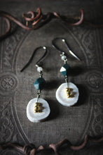 Load image into Gallery viewer, Woodlands | No.4. Naturally Shed Deer Antler &amp; Gemstone Earrings.