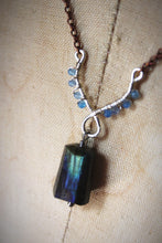 Load image into Gallery viewer, Deluxe Glimpse | Labradorite &amp; Quartz Pendant Necklace.