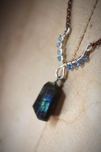Load image into Gallery viewer, Deluxe Glimpse | Labradorite &amp; Quartz Pendant Necklace.