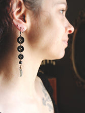 Load image into Gallery viewer, Season of the Witch, Pt.I | A Binding Spell. Antique Glass Button Earrings.