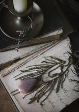 Load image into Gallery viewer, Luminary II. Peach Moonstone &amp; Brass Fringe Necklace.