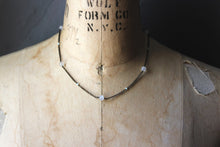 Load image into Gallery viewer, Dapple. Moonstone &amp; Opal Station Necklace.