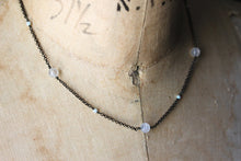 Load image into Gallery viewer, Dapple. Moonstone &amp; Opal Station Necklace.