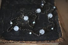 Load image into Gallery viewer, Dapple. Moonstone &amp; Opal Station Necklace.